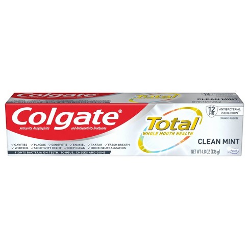 Colgate Total Toothpaste - Clean Mint Paste - 4.8oz : Target