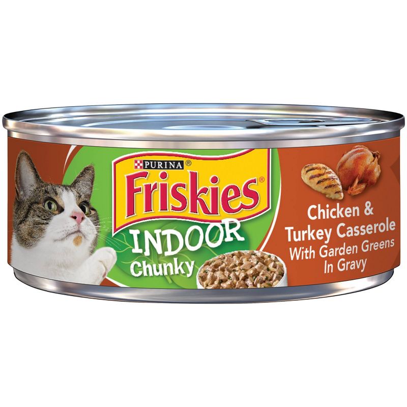 Purina Friskies Indoor Wet Cat Food with Garden Greens In Gravy - 5.5oz, 1 of 5