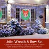 Best Choice Products 36in Pre-Lit Outdoor Christmas Wreath, LED Metal Holiday Décor w/ 120 Lights, Bow - 2 of 4