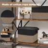 Aoibox Cotton Rope Cube Storage Bins with Handles for Shelves Closet Towel Book Toy Organizer 13x10x9 Inch - 4 of 4