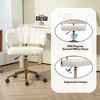 ALEXOUN Modern Cute Armless Office Chair with Mid-Back Upholstered & Wheels,Gold Chair Legs,360 Swivel Height Adjustable,for Home Office - 4 of 4