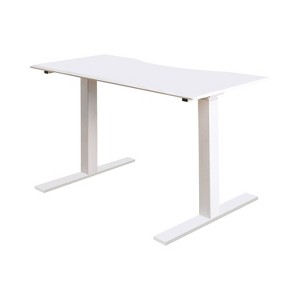 HOMES: Inside + Out Baron Contemporary Adjustable Office Stand Up Table Small White : Modern Standing Workstation with USB Port - 1 of 3