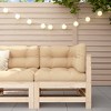 vidaXL Solid Pine Wood Corner Sofa – Modular, Sturdy Outdoor Furniture with Cushions, Ideal for Garden, Patio, Terrace - Excellent Seating Experience - 2 of 4