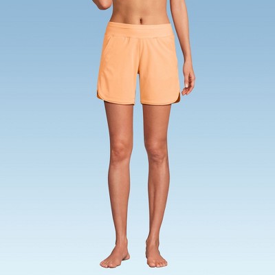 Lands' End Women's 5" Board Shorts with Panty - 18 - Orange Mist