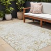 Gold And Ivory Abstract Washable Indoor Outdoor Area Rug - 2 of 4
