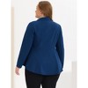 Agnes Orinda Women's Plus Size High-Low Peplum Button Work Elegant Blazers - 4 of 4