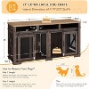 71" Extra Large Furniture-Style Dog Crate, Wooden Double Dog Crate Kennel, TV Stand Side End Table with Removable Divider for 2 Dogs, Large Dog Cage - 2 of 4