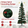 Resenkos 7-Ft Pre-Lit Spiral Artificial Christmas Tree with 8 Modes - Green - 3 of 4