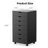 5/7 Drawers Storage Cabinet Dressers with Wheels Mobile Organizer Drawers for Office, Bedroom, Living Room-Black and White-The Pop Home - 3 of 4