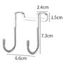 5pcs /Pack S-Shaped Double Hook Stainless Steel Coat And Drawer Door Rear Hook(Stainless Steel Color) - 3 of 4