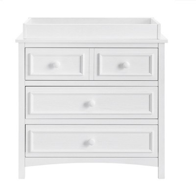 Rustic White Wood Veneer Baby Changing Topper