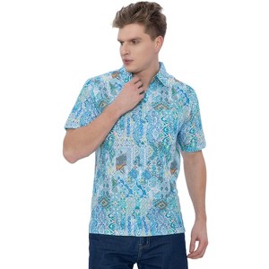 HAPPY BAY Men's Hawaiian Shirts Short Sleeve Button Down Shirt Mens Shirts Casual Beach Vacation Hawaii Shirts for Men - 1 of 4