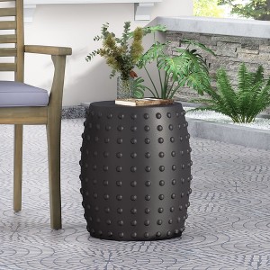 Maggift Patio End Tables Accent Side End Table for Outdoor and Indoor, Garden, Backyard Use, Special Design, Black, 15.5"*15.5"*18" - 1 of 4