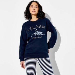 Women's Crewneck Velaris ACOTAR Fleece Graphic Pullover Sweatshirt