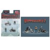 "Motomania 5" 4 piece Diecast Set (2 Figures and 2 Motorcycles) Limited Ed to 4800 pcs for 1/64 Scale Models by American Diorama - 2 of 4