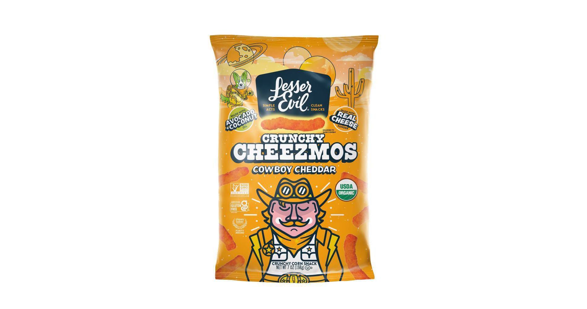 LesserEvil Cheezmos Cowboy Cheddar Chips - 7oz