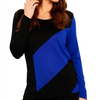 Women's 3/4 Sleeve Abstract Crew Top - ANGEL