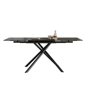 KTMBDW 83" Extensible Sintered Stone Dining Table, Modern Kitchen Table with Durable & Scratch-Resistant Surface for Dining Room - 1 of 4