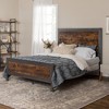 Queen Industrial Wood and Metal Bed - Saracina Home - 2 of 4