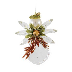 Ganz 4.25 In Pearl Angel Fall Tree Ornament , Kissing Krystal Harvest (1PC) - 1 of 3