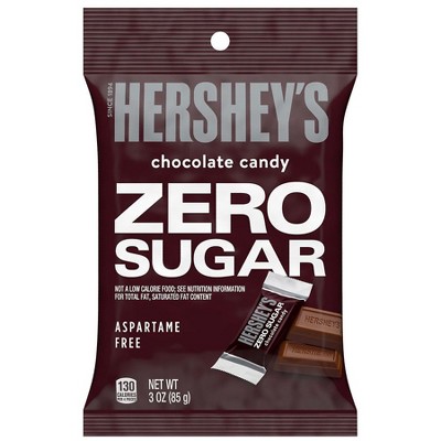 HERSHEY'S Zero Sugar Candy, Bag Chocolate, 3.0 oz