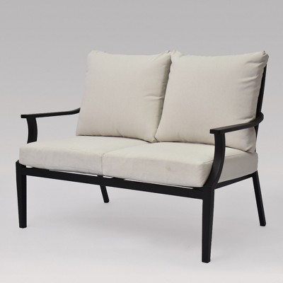 threshold wicker loveseat