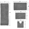 Fantasia Bath Rug Collection Cotton Shaggy Pattern Tufted Set of 4 Bath Rug Set - Home Weavers - 2 of 3