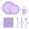 Crown Display 350-Piece Disposable Dinnerware Set – Paper Plates, Paper Cups, Napkins, Plastic Forks, Knives & Spoons – Serves 50 Guests - 4 of 4