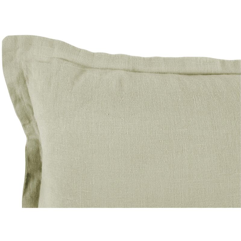 KAF Home Washed Linen with Flange Decorative Pillow 20" x 20", 4 of 6