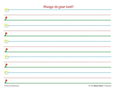 Photo 1 of Teacher Created Resources Smart Start Writing Paper, 1 Inch Rule, 11 x 8-1/2 Inches, 360 Sheets