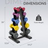 Sapphtopaz Neoprene Dumbbell Set with Vertical Rack, Hand Weights for Exercise and Muscle Toning, Multiple Colored - 2 of 4