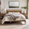 LuxenHome Farmhouse Double Panel Wood Headboard, King Brown - 4 of 4