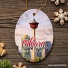 Calgary Tower Art Ornament, Canada Christmas Gift| OrnamentallyYou - 4 of 4