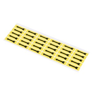 Unique Bargains Industrial Work Inspection Indicator Long Arrow Self-Adhesive Labels 1.4" x 0.4" Black Yellow - 1 of 4