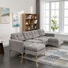 110" L-Shape Sectional Sofa Convertible Couch with Ottoman Versatile Configuration for Living Room, Apartment, Office-- Frevyn - 3 of 4