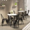 Tangkula Tolix Style Metal Dining Chairs Set of 4 w/ Removable Backrest for Dining Room - 3 of 4