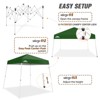 EAGLE PEAK 8x8 Slant Leg Pop Up Canopy Tent Easy Setup Instant Outdoor Beach Canopy 8x8 Base 6x6 Top - 2 of 4