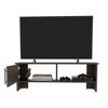 INFURNIC TV Stands and Consoles Modern Entertainment Center with Open Shelf and Cable Management for Living Room, Dark Walnut, 53.5"*17.3"*3.9" - 2 of 4