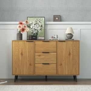 Lirago Brown Sideboard Buffet Cabinet Storage Cabinet with 3 Drawers and 2 Doors apply to Kitchen or Living Room or Dining Room 47.2"Dx13.78"Wx29.1"H - 1 of 4