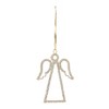 Christmas Angel Outline Ornament Set of 12 5.25" Height Iron and Glass Gold White Design by Melrose - 2 of 4