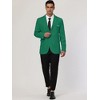 Lars Amadeus Men's Dress Slim Fit Single Breasted One Button Suit Sports Blazer - 3 of 4