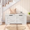 Storage Chest, 39.4" Wooden Toy Chest Bench with Safety Hinge for Living Room, Bedroom - 3 of 4