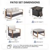 Buenhomino 6 Piece Patio Furniture Set with Fire Pit Table, Outdoor Sectional Conversation Sets Wicker Rattan Sofa with 4'' Thickened Cushion - 3 of 4