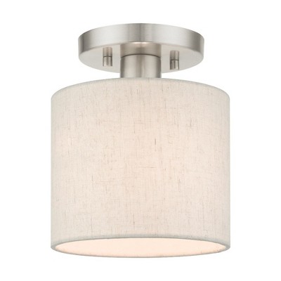 Livex Lighting Blossom 1 - Light Semi-Flush Mount in  Brushed Nickel