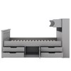 YOOCOZZ Twin Size Captain Platform Bed Frame with Storage Bookcases and Shelves,Four Drawers - 4 of 4
