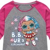 Girls' - LOL Surprise! - 4th of July Shirt Tail Raglan Graphic T-shirt - 2 of 4