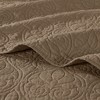 Elegant Reversible Quilt Set, Classic Stitch Pattern Rich Depth and Texture Bedding Set, All Season Home Textile fits Lux Bedroom Decor - 4 of 4