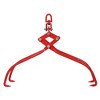 36 Inch 4 Claw Log Tongs With 36'' Opening 3000 Pounds (1360kg) Large Capacity Highly Visible Carbon Steel Grip Skidding Tongs - 2 of 4