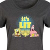 Women's SpongeBob SquarePants It's Lit Hanukkah Graphic T-shirt Dress - Heather Charcoal - Large - 2 of 4