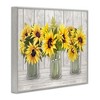 Stupell Industries Three Sunflower Bouquets Country Planks Still Life, 14" x 11" - 3 of 4
